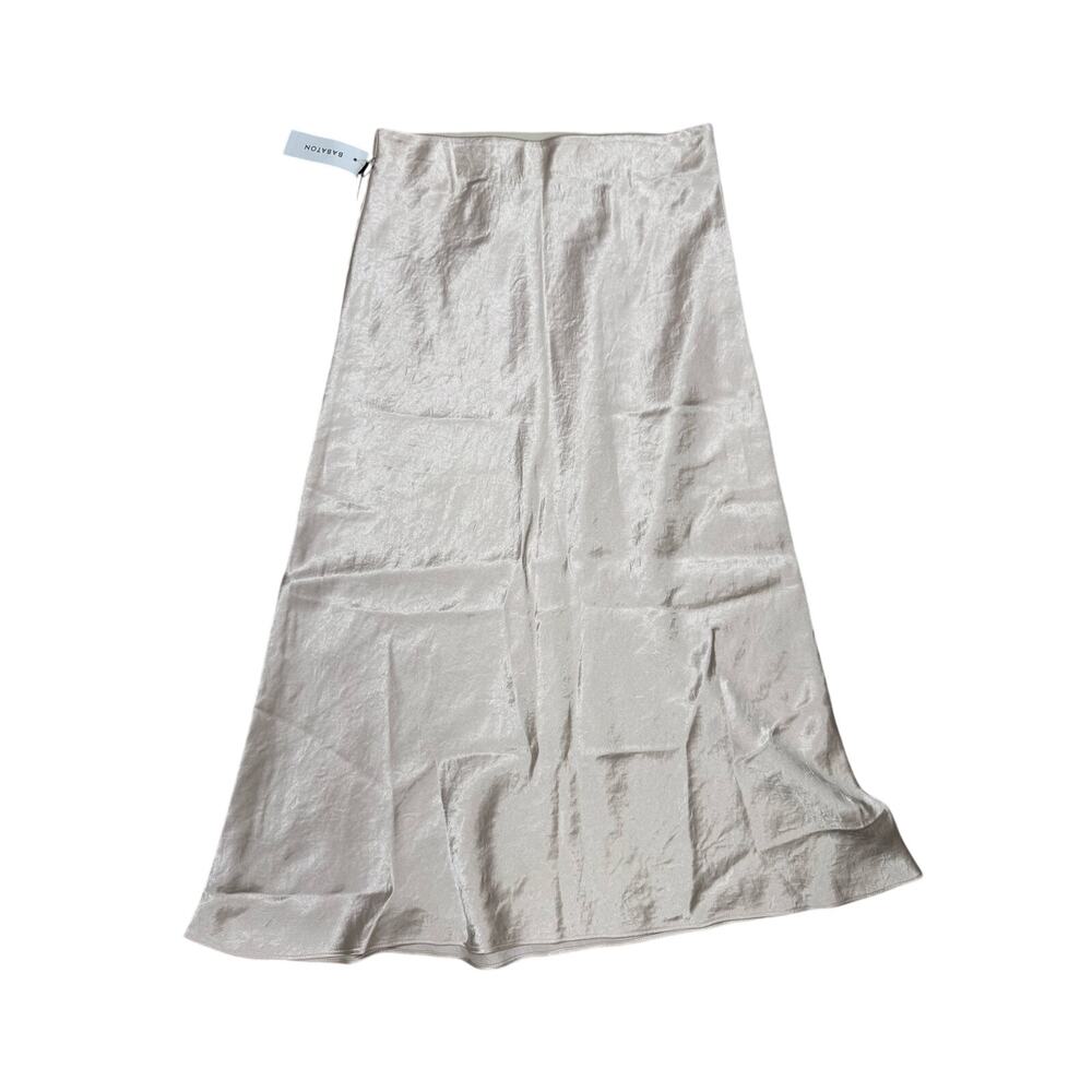 Aritzia Babaton Slip Satin Midi Skirt 2 Denude Blush Pink Nude Bias Cut NWT